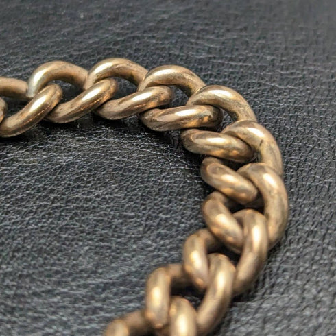 British Antique Rolled Gold Double Albert Chain 46g No Fob